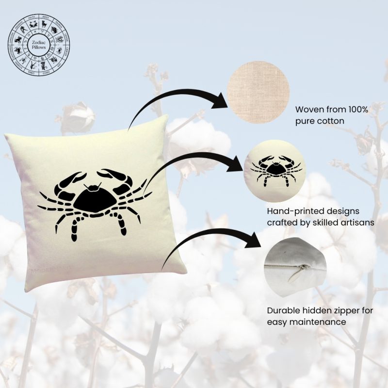 Cancer zodiac sign pillow