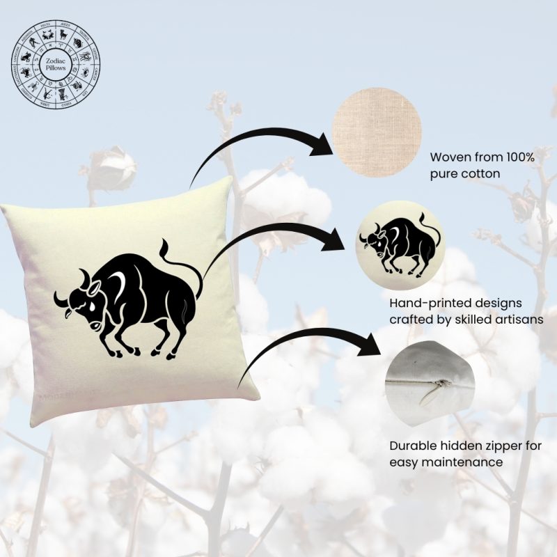Taurus zodiac pillows