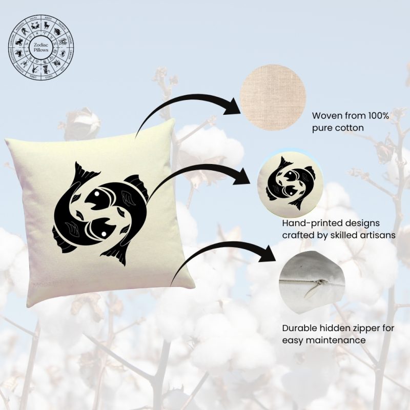 Pisces zodiac sign pillow